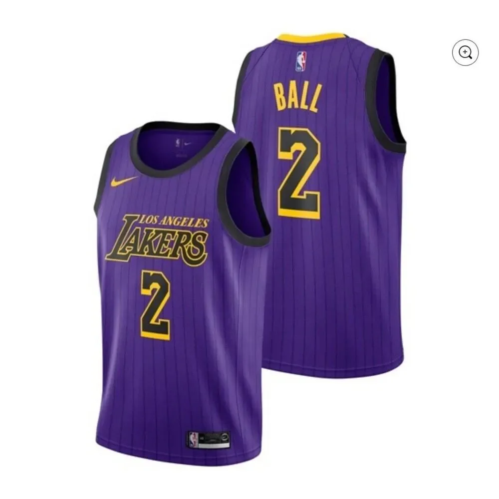 Lonzo Ball Los Angeles Lakers City Edition Nike Swingman Jersey Youth XL Purple